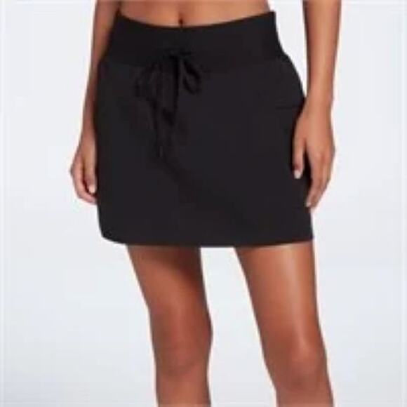 NWT CALIA Women's Journey Cargo Black Mid Rise Skort Large - Picture 1 of 1
